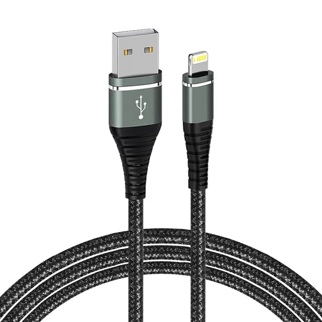 Câble USB de charge rapide d'origine pour iPhone, chargeur tressé en nylon, 14, 13, 12, 11, Pro Max,