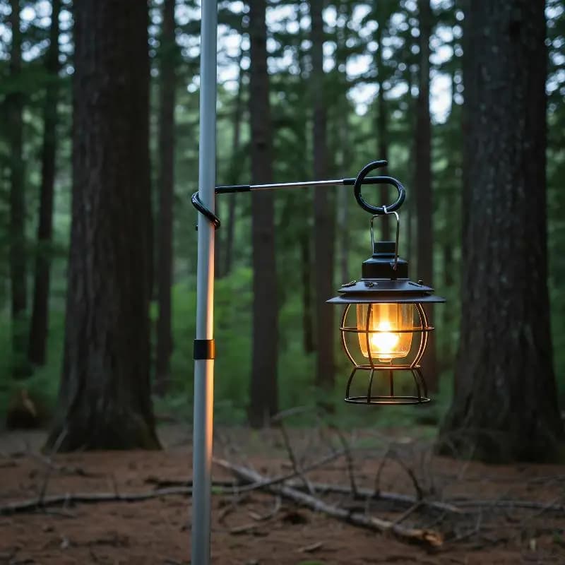 Crochets de poteau de camping, 2 pièces, robustes, réglables, à installation rapide, pour le camping