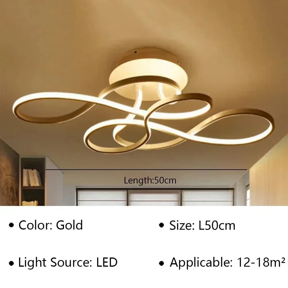 Plafonnier LED au Design Moderne, Luminaire Décoratif d'Nik, Idéal pour un Salon, une Salle à Manger