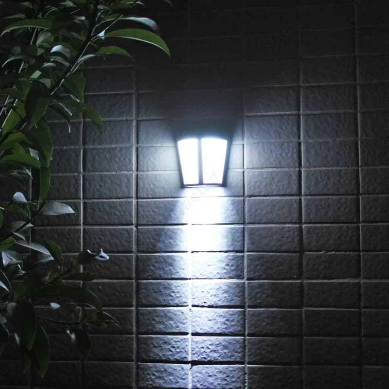 Lampe murale solaire LED pour extérieur, jardin, cour, clôture, paysage, garage, décoration, luminai