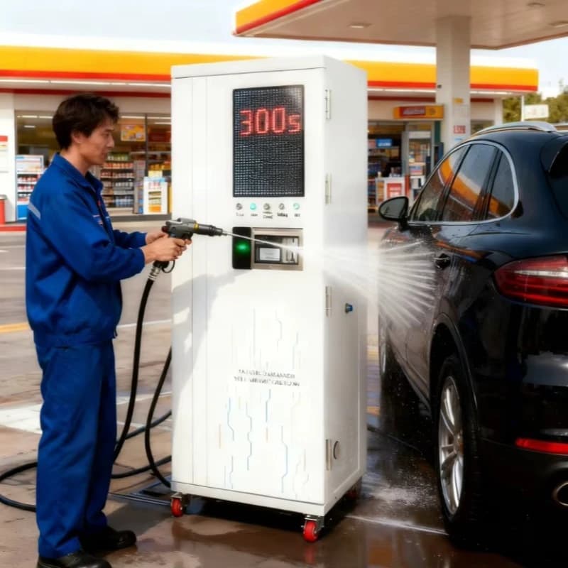 Station de lavage auto multifonctionnelle en libre-service répondant aux besoins de nettoyage person
