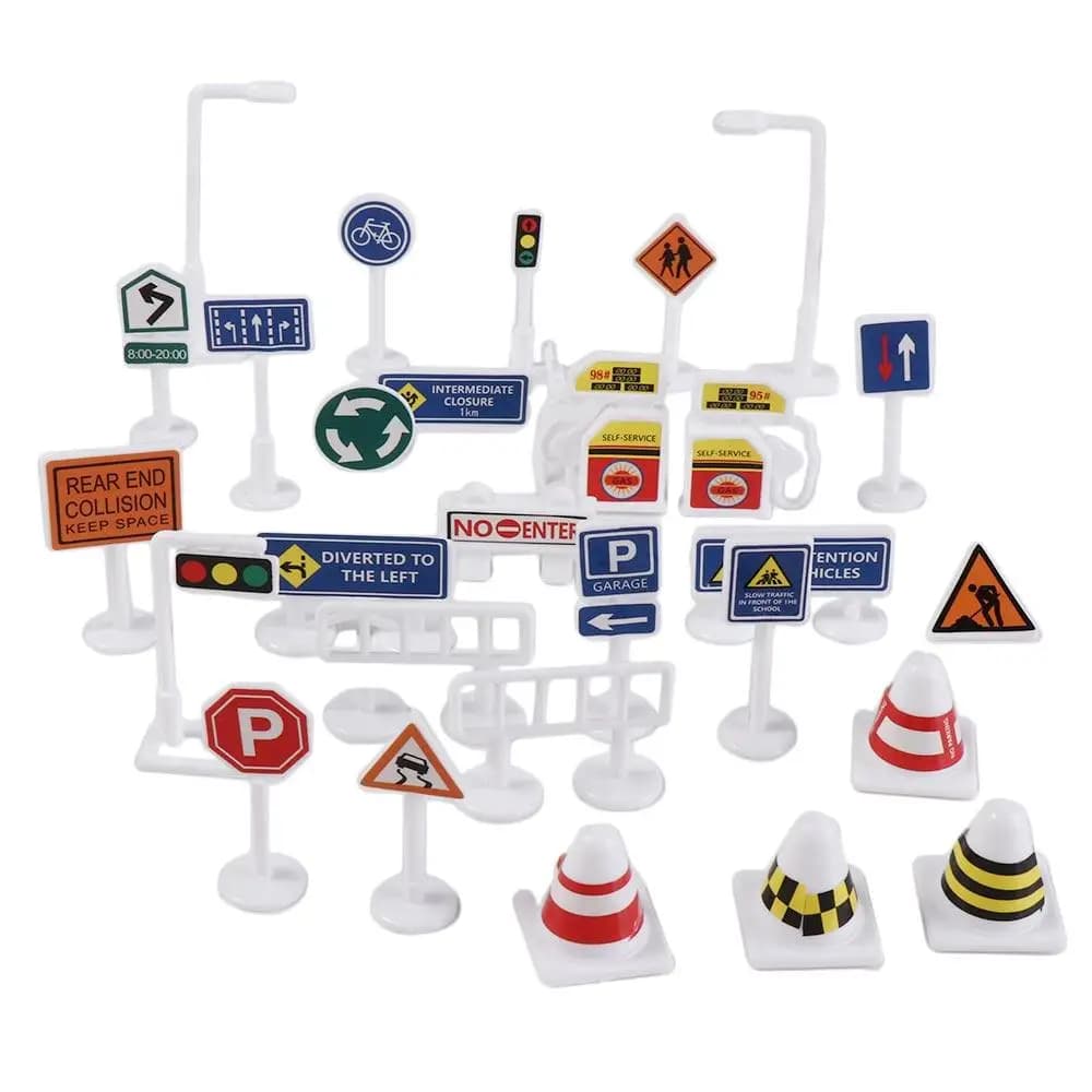 Modèles de panneaux de signalisation de Parking, feux de circulation éducatifs, panneaux de barrière