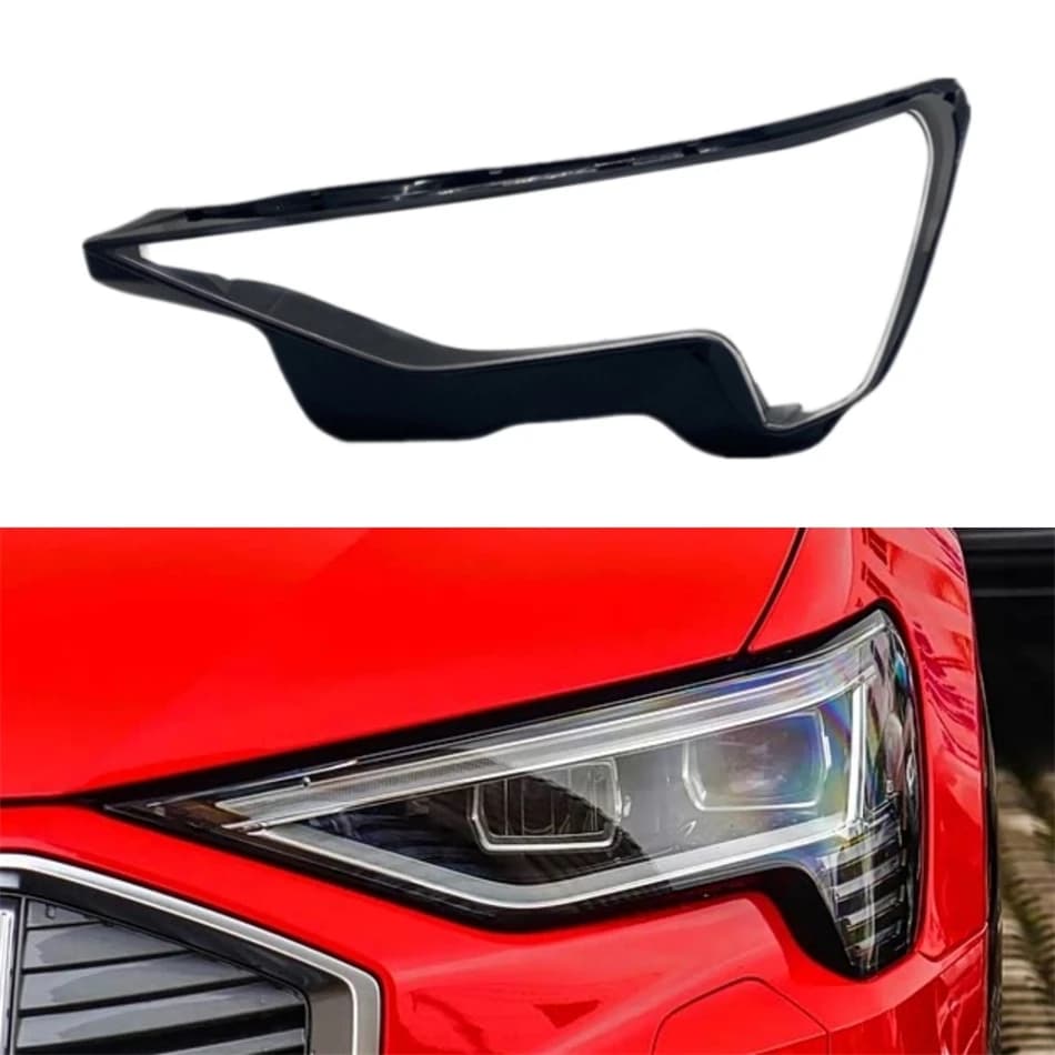Accessoires pour Audi E-TRON 2019 2020 2021 2022 2023 : Cache-phare avant en verre, coque de protect
