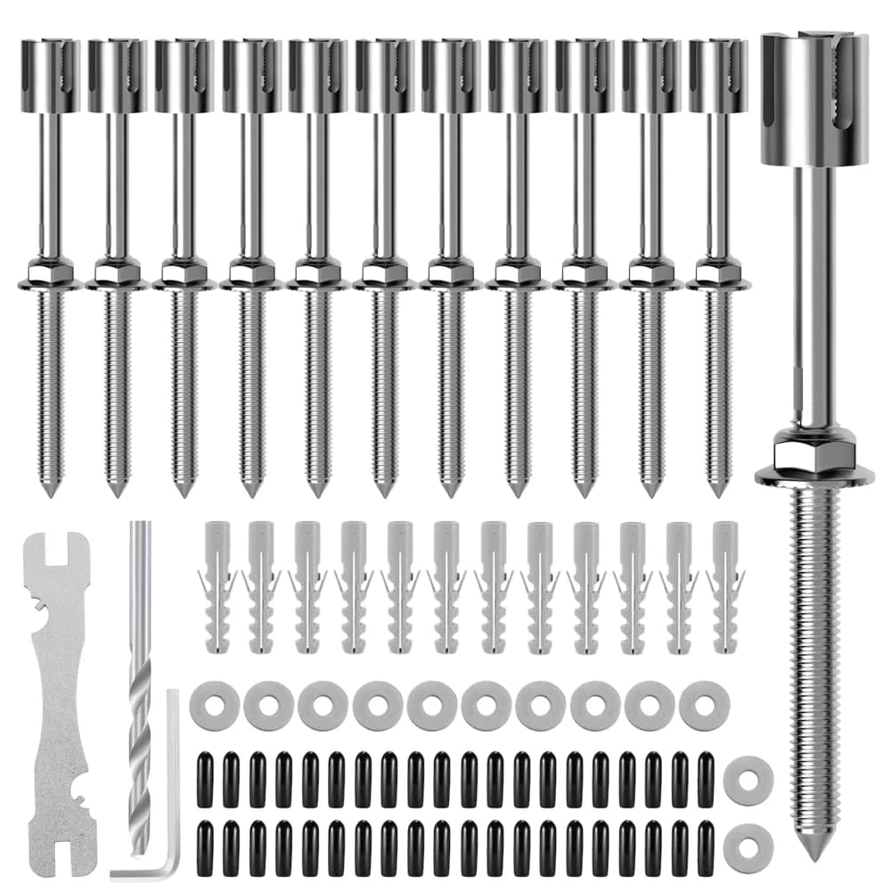 Treillis métallique pour plantes grimpantes, kit de treillis mural avec câble en acier inoxydable de