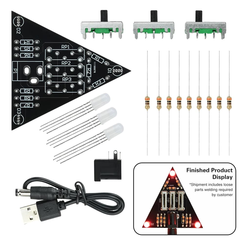 Kit de fabrication de lampe électronique DIY à intensité variable RGB, la lampe ajuste la couleur et