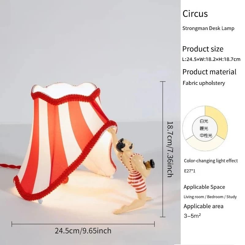 Lampe décorative nordique moderne d'étude, lampe de chevet rétro rayée, lumière de modélisation de c