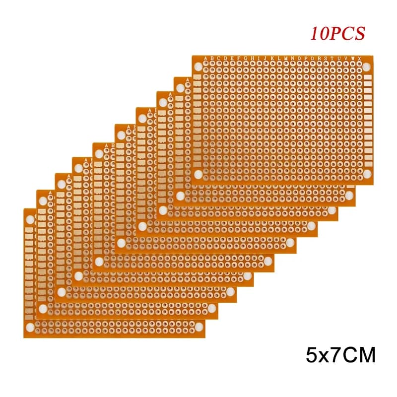 10 pièces 5x7CM 5*7CM PCB platine de prototypage Protoboard simple face cartes de Circuit imprimé un