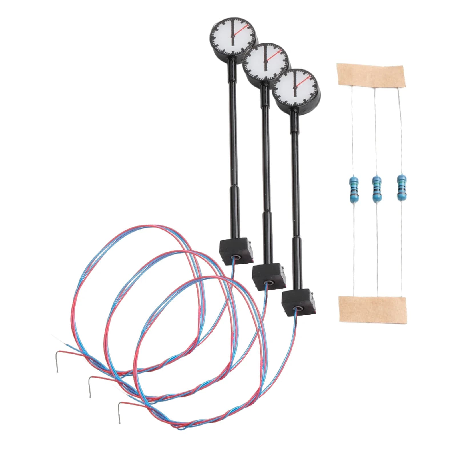 Lampe d'horloge à plateforme éclairée, modèle de 3 pièces, aménagement de la Station de Train, échel