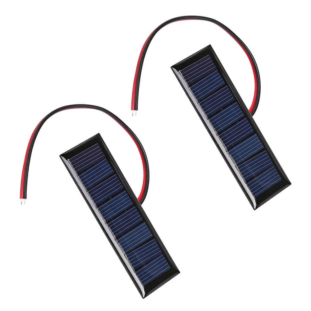 Panneau solaire 4V 0.2W mini 2 fils époxy 8 cellules rechargeables étanches pour projets solaires ex