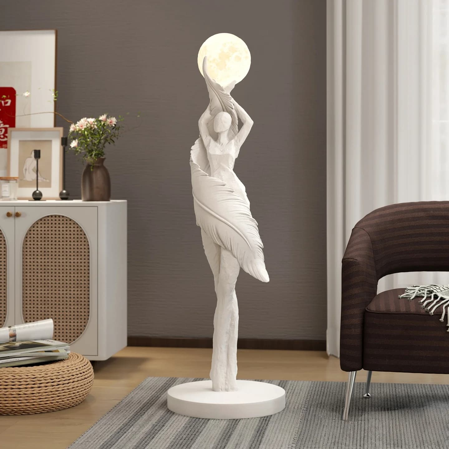 Lampadaire d'art moderne décoration de la maison lumières salon chambre lampes d'ambiance humanoïde 