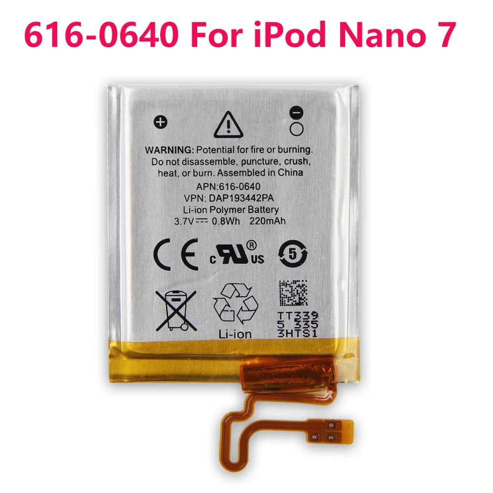 Batterie Premium pour Apple iPod Nano 4 5 6 7 616-0406 616-0407 616-0531 616-0640