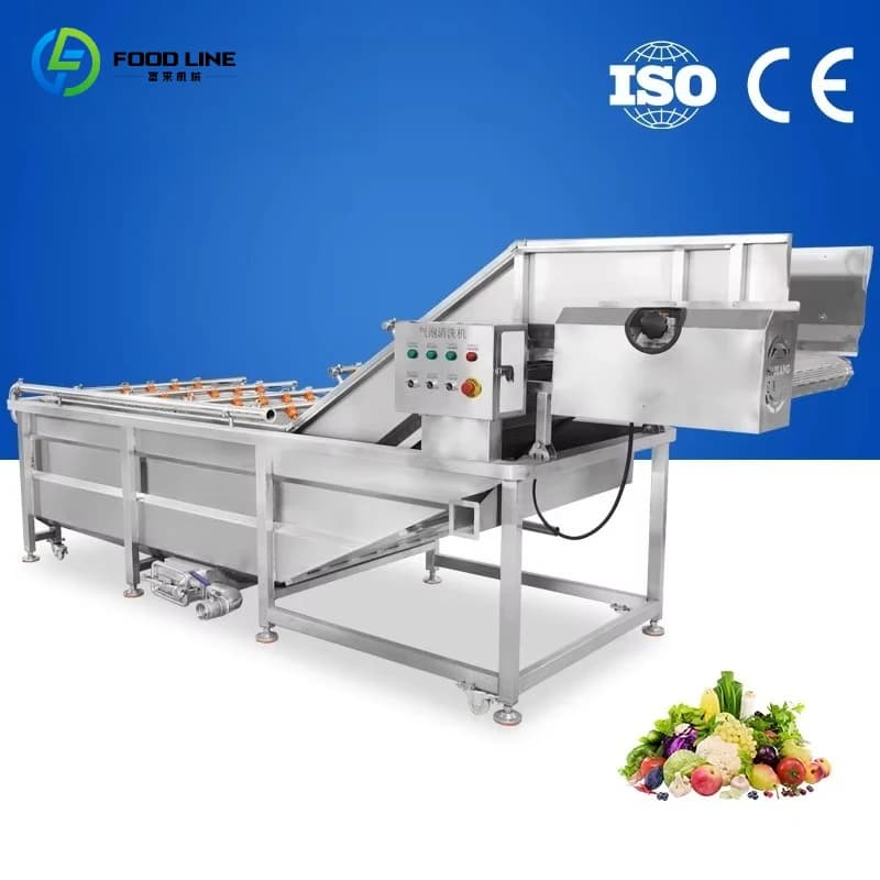 Machine de nettoyage commerciale à bulles d'air pour légumes et fruits, équipement de traitement ali