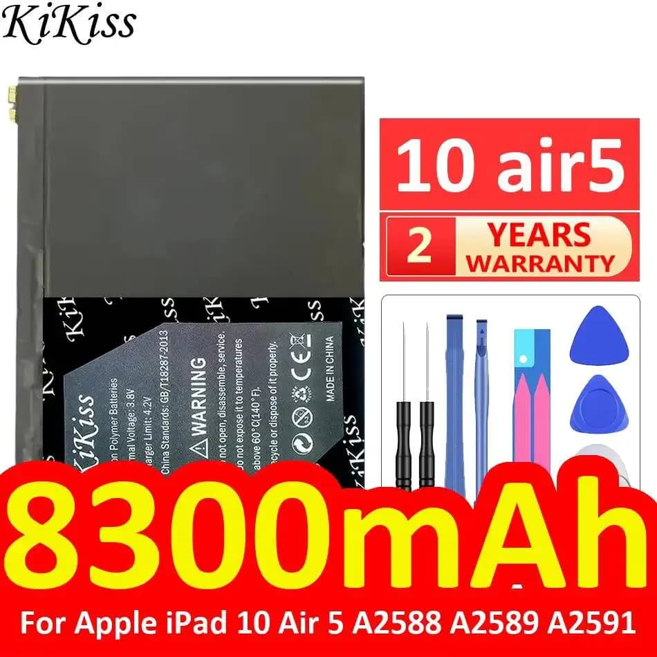 Batterie de tablette 8300mAh, charge rapide, pour Apple iPad 10 Air 5 A2588 A2589 A2591 air5