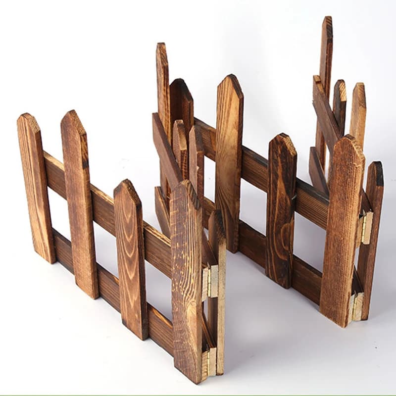 Clôture de jardin en bois décorative