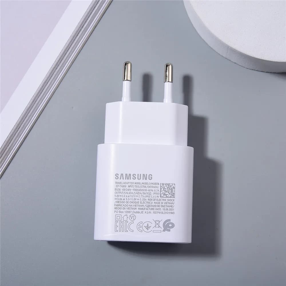 Samsung Galaxy A55 A54 A35 A34 A14 5G 25W chargeur Super rapide USB C PD adaptateur secteur mural po