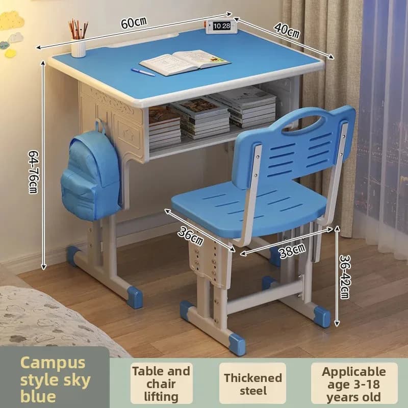 Ensemble bureau et chaise d'étude pour enfants, hauteur réglable, bureau d'écriture pour enfants, ma