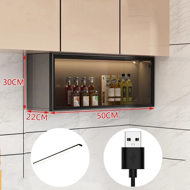 Organisateur d'accessoires de cuisine, supports de cuisine muraux, armoires flottantes modernes, org