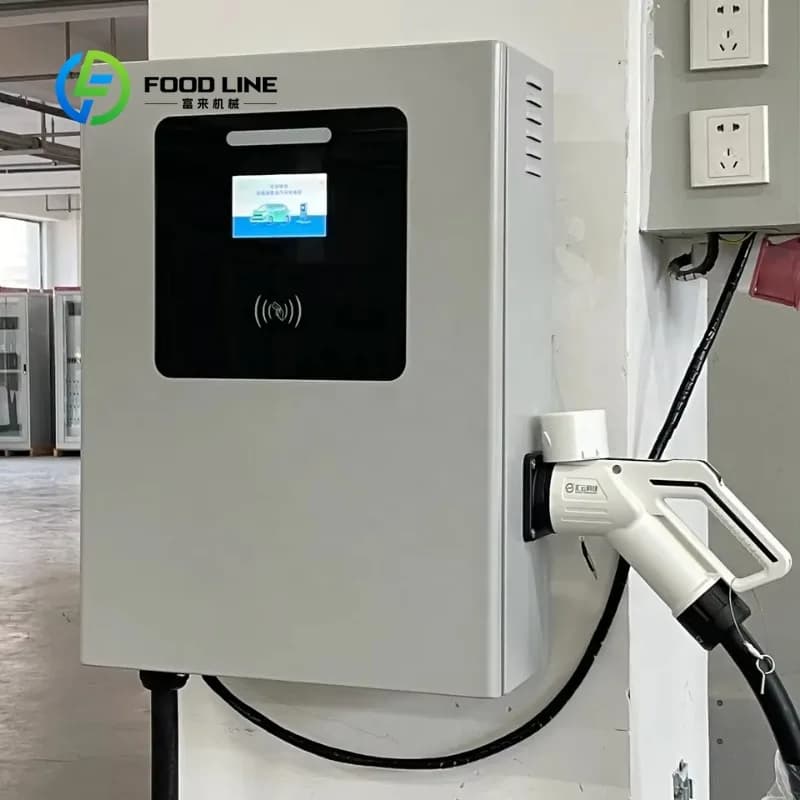 Chargeur EV DC mural personnalisé 30kW 40kW CCS2 CHAdeMO avec paiement par carte de crédit, code QR,