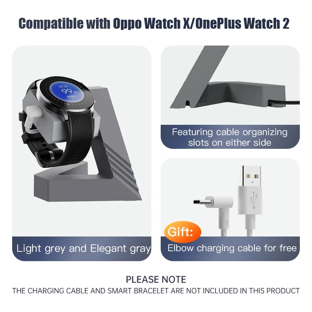 Support de chargement de montre pour OPPO WatchX/Oneplus Watch2, support de station d'accueil pour m