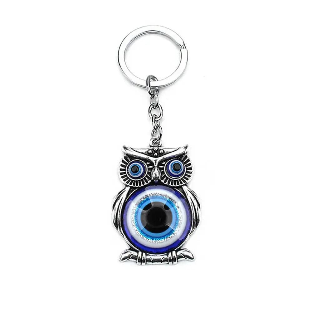 Cristaux cintre mauvais œil hibou bleu Protection bijoux de mode voiture porte-clés voiture pendenti
