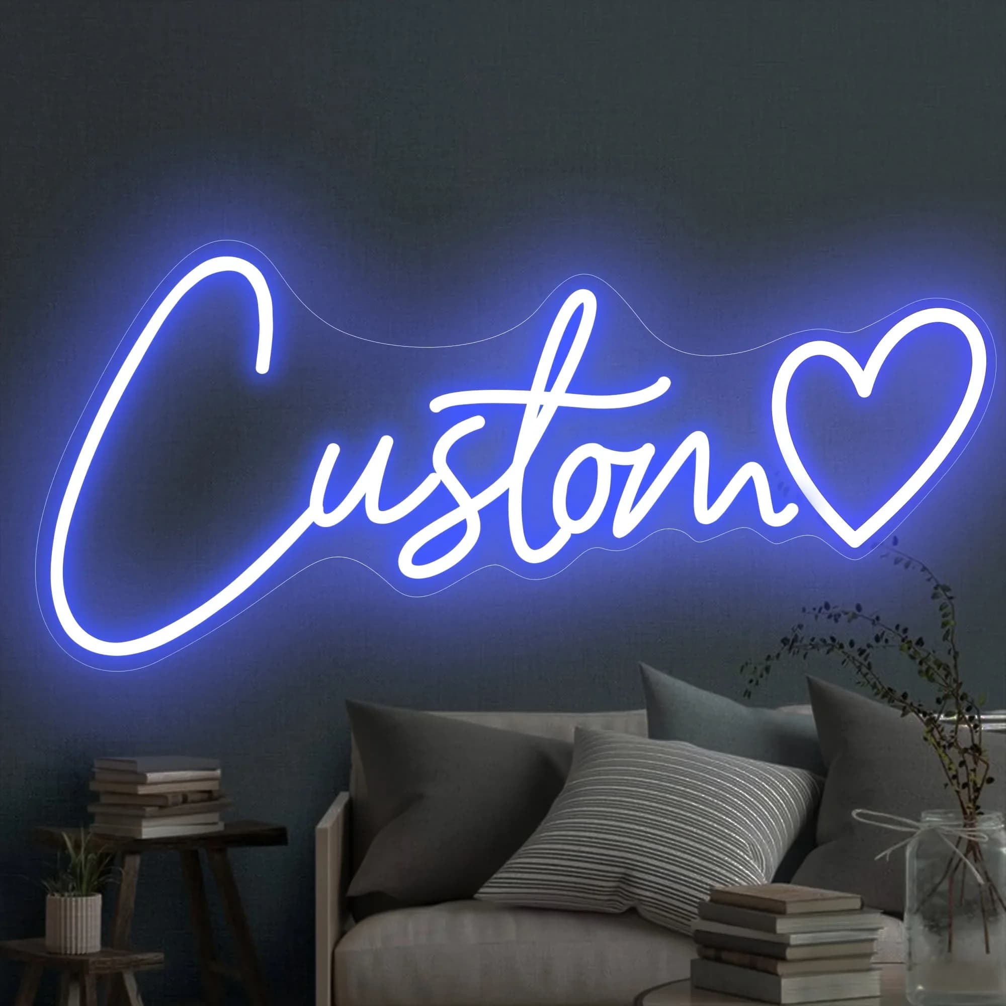 Enseigne au néon personnalisée nom personnalisé signe Led néon veilleuse cadeaux d'anniversaire cham