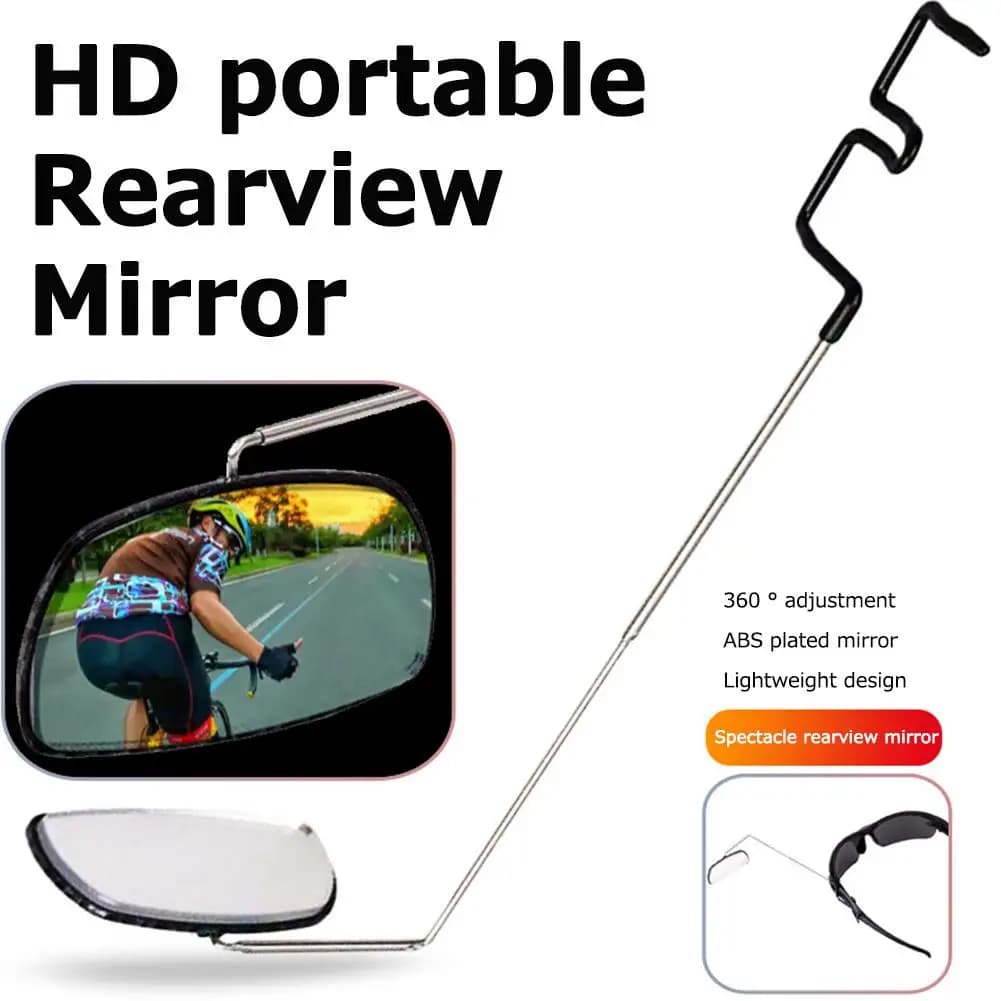 Vélo en acier inoxydable vélo cyclisme équitation miroir en verre 360 réglage vue arrière support mi