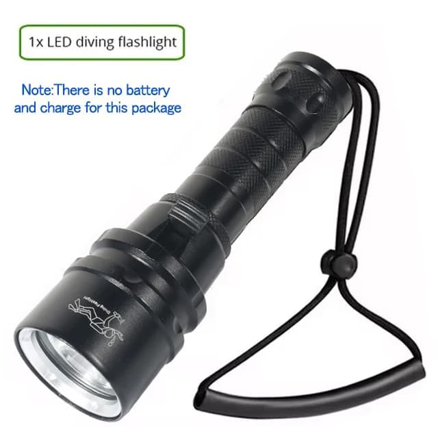 Lampe de poche de plongée haute puissance IP68, étanche le plus élevé, lampe de plongée professionne
