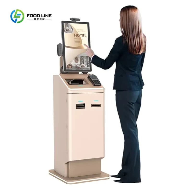 Kiosque de point de vente commercial personnalisé, borne de paiement sans argent liquide en libre-se