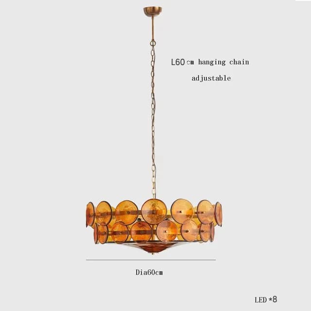Lampe suspendue en verre coloré, design rétro français, éclairage post-moderne, lampe de restaurant,