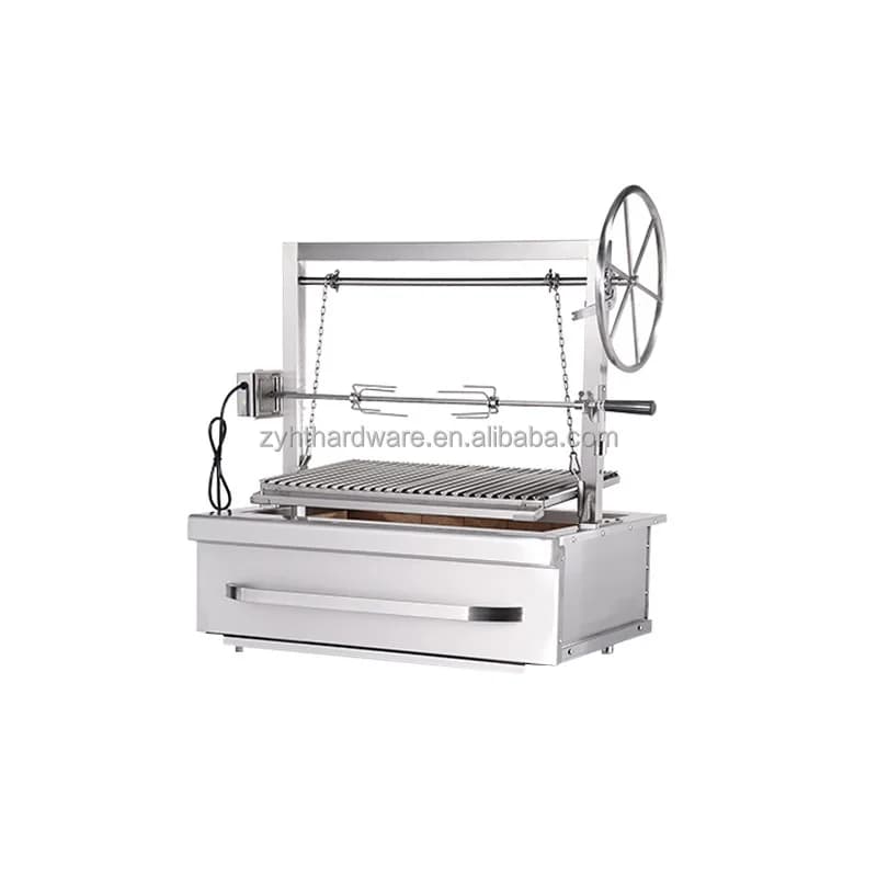 Gril argentin en acier inoxydable de 36 po
