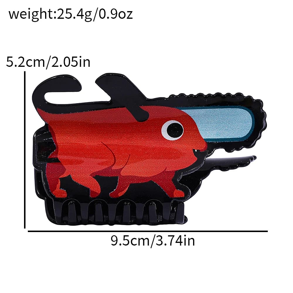 Petite pince à cheveux de tronçonneuse de dessin animé, accessoire de cheveux de tronçonneuse pour d