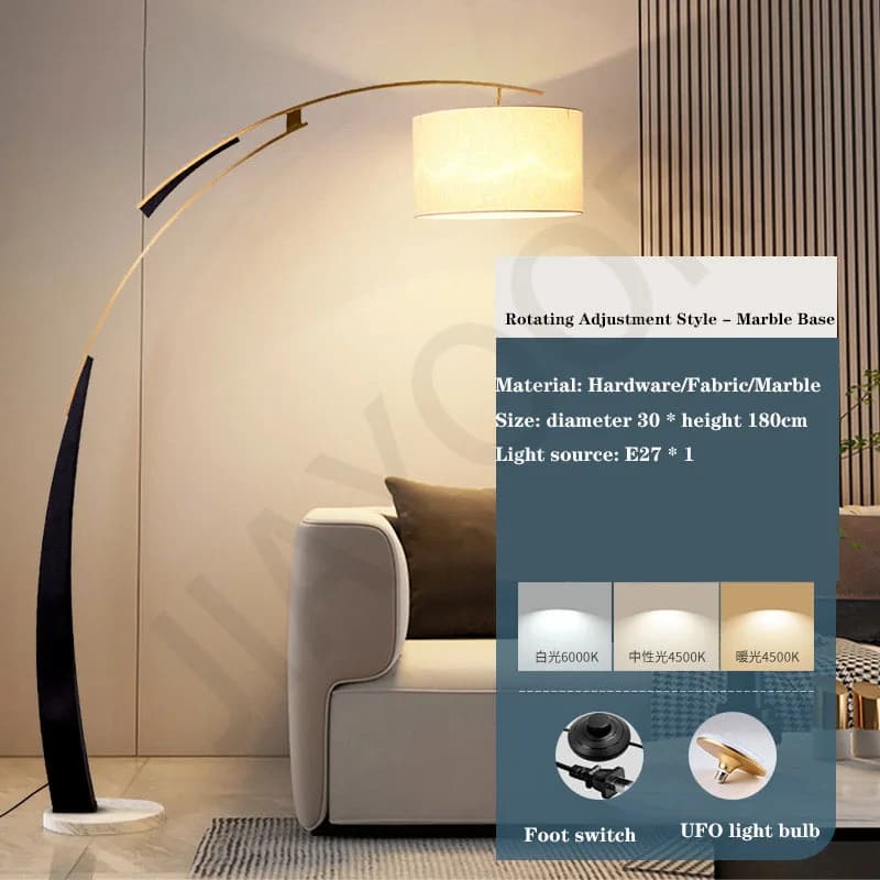 Lampe LED Autoportante sur Pied, Luminaire Décoratif d'Nik, Idéal pour une Chambre à Coucher, un Sal