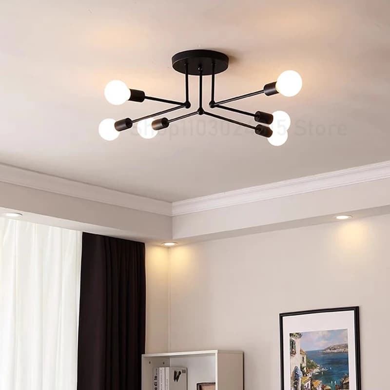 Lampe de chambre à coucher nordique moderne minimaliste art led plafonnier personnalité créative sal