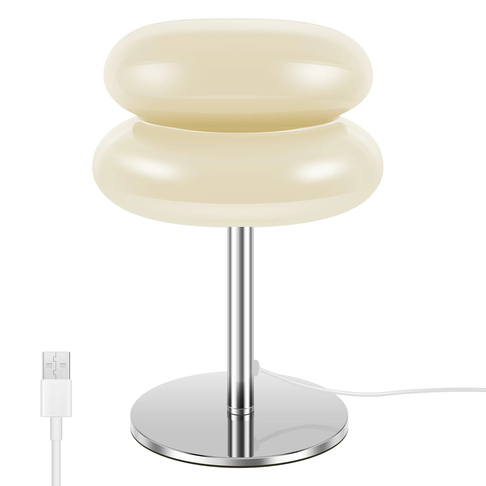 Lampe de Table en verre lampe tarte aux œufs moderne rétro lampe de bureau mignonne avec 3 Modes d'é