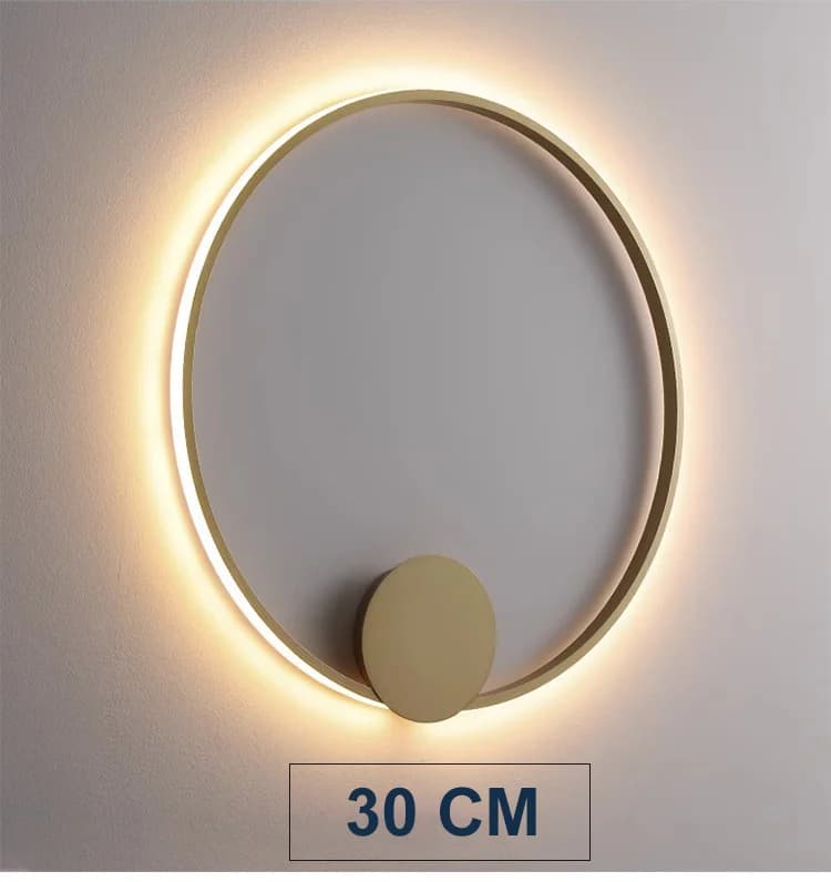 Mini mur LED lampe minimaliste cercle lampe Design lune modélisation résine lampe pour salon chambre