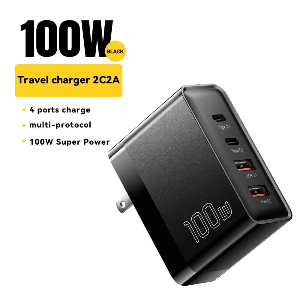Essager 100W GaN USB Type C chargeur PD QC Charge rapide 4.0 3.0 Type C Ricarica Rapida pour iPhone 