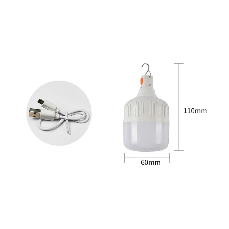 Lampe de Camping LED Rechargeable Portable avec crochet, lanterne de tente à intensité variable, cha