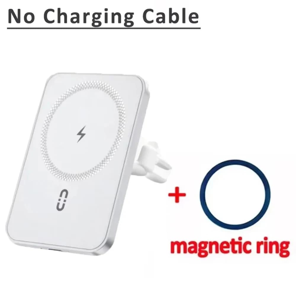 Support magnétique de téléphone GPS pour grille d'aération de voiture avec chargeur sans fil rapide 
