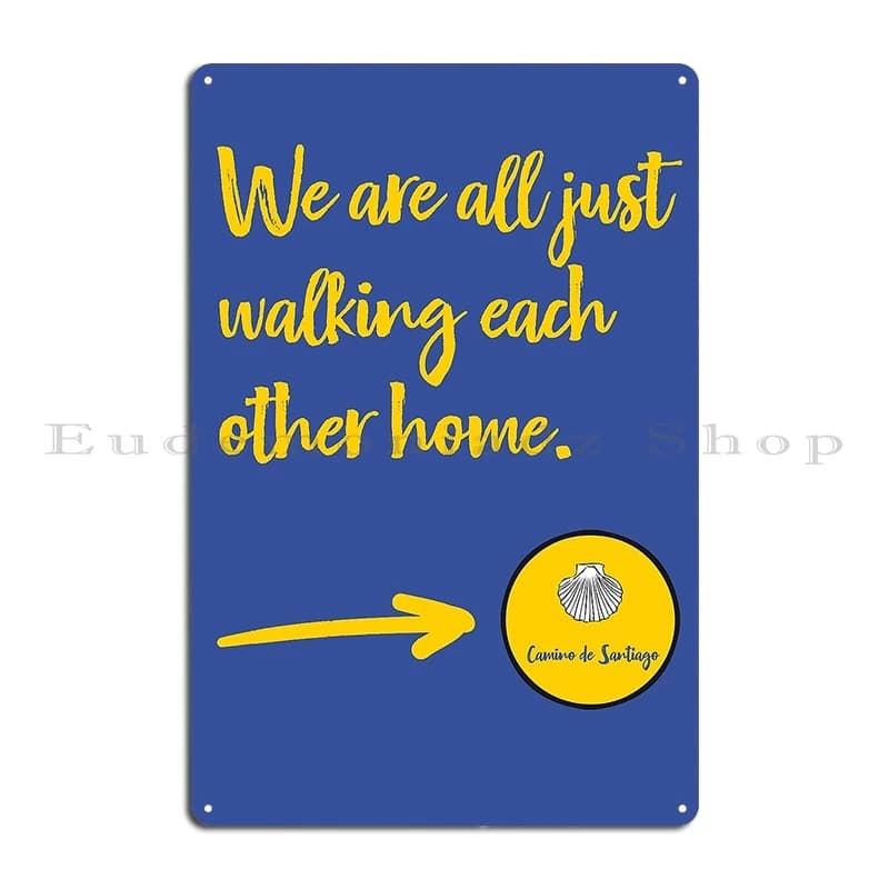 Camino De Santiago affiche carte façon De saint-James signes métalliques Plaques fête nous sommes ju