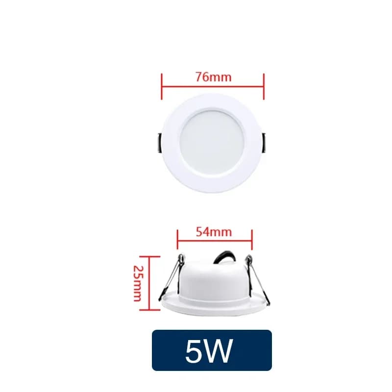 LED Downlight 5W 9W DC12V 24V panneau vers le bas lumières projecteur 12W 15W 18W AC220V 110V encast