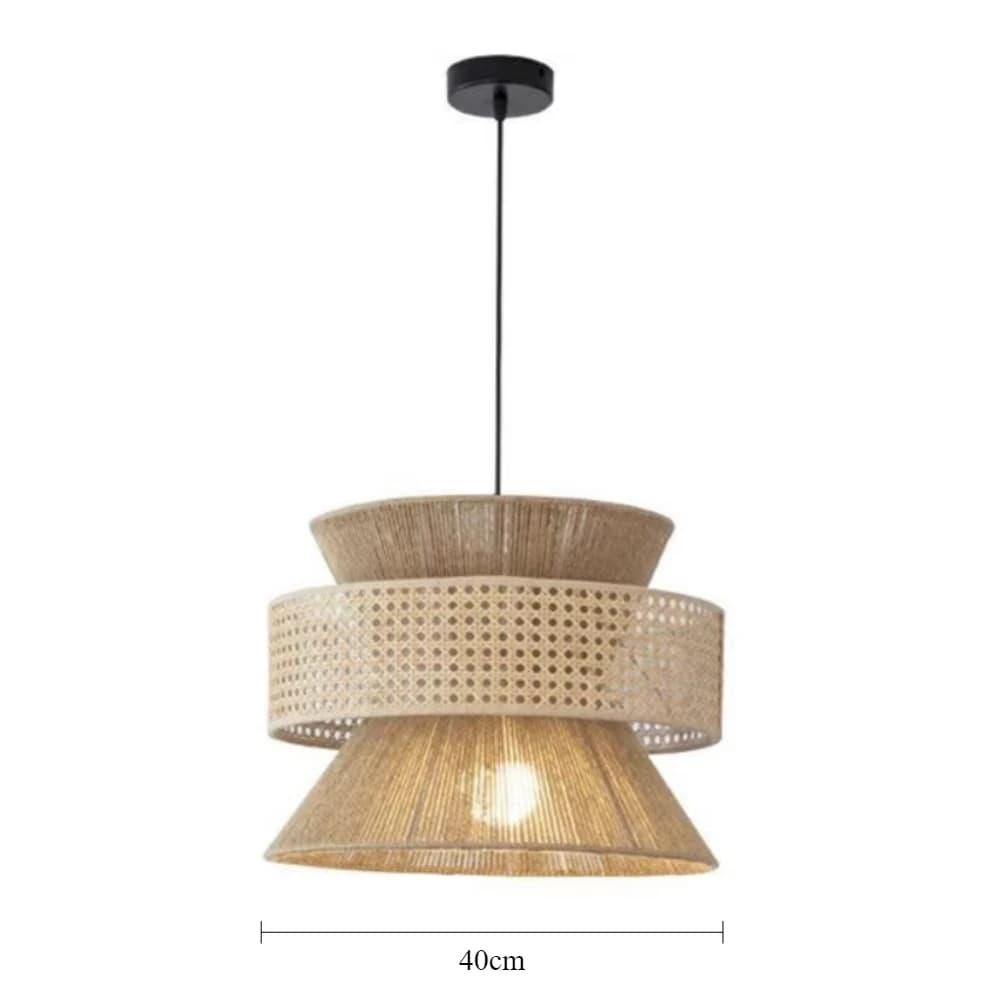 Lampe à suspension blanche naturelle faite à la main, abat-jour en rotin, cadres, vente en gros, lam