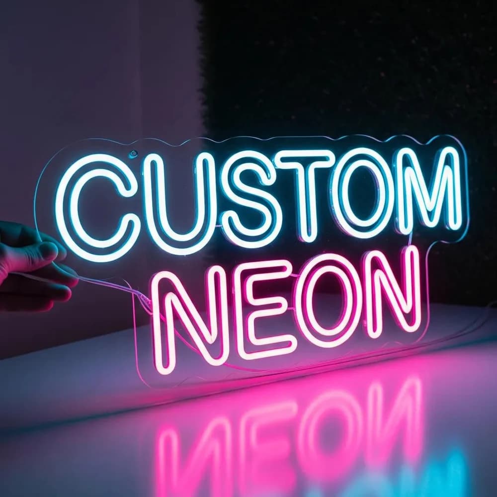 Enseigne au néon personnalisée avec nom LED, pour Bar d'anniversaire, fête de mariage, lampe au néon