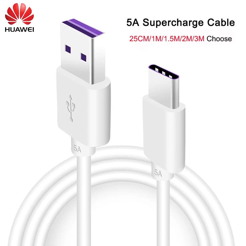 Câble de chargement Super d'origine HUAWEI 5A pour Huawei P 40 30 20 Mate 9 10 20 Pro P10 Plus Honor