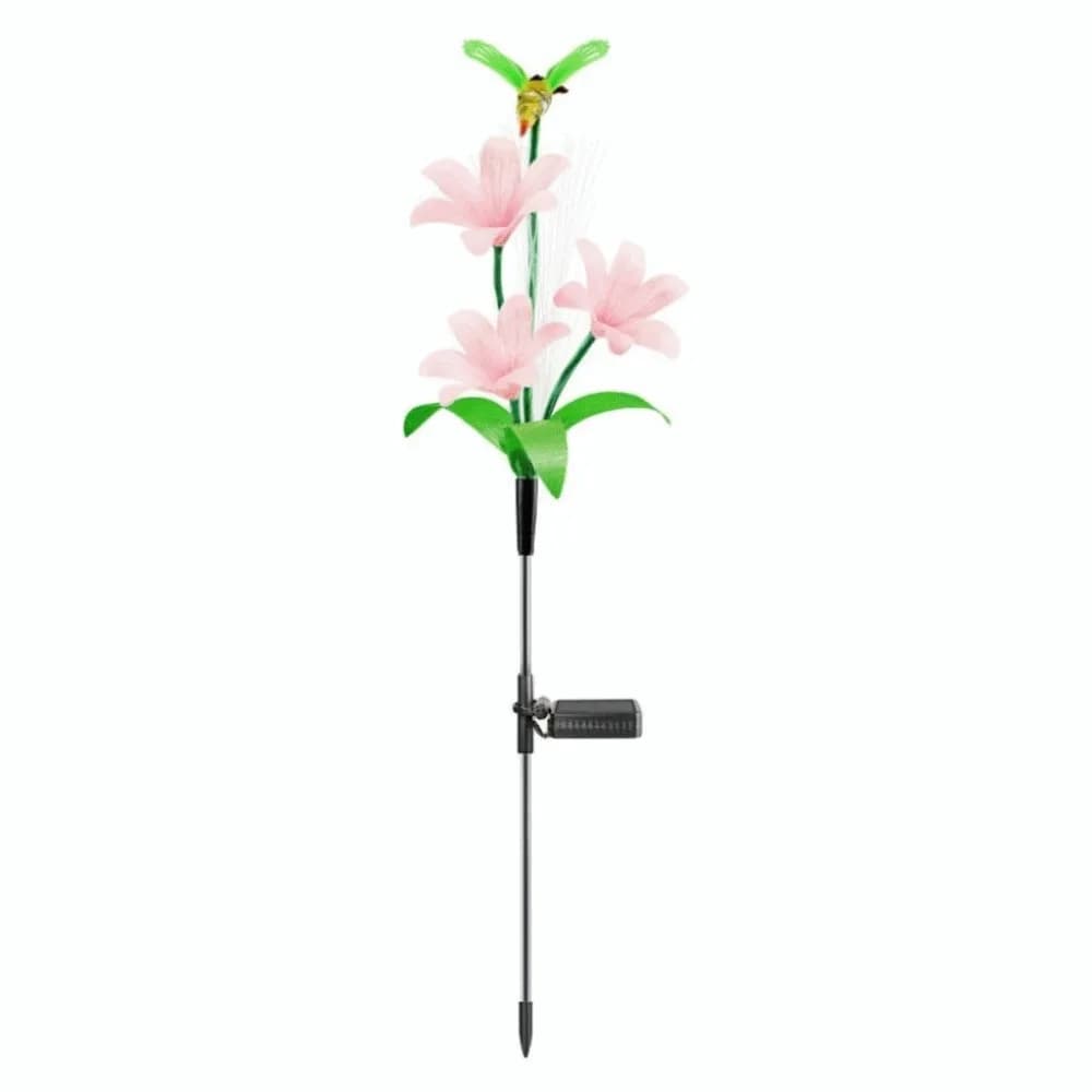Lampe solaire de jardin à énergie solaire, décoration de pelouse en fibre optique, lampe colibris ja