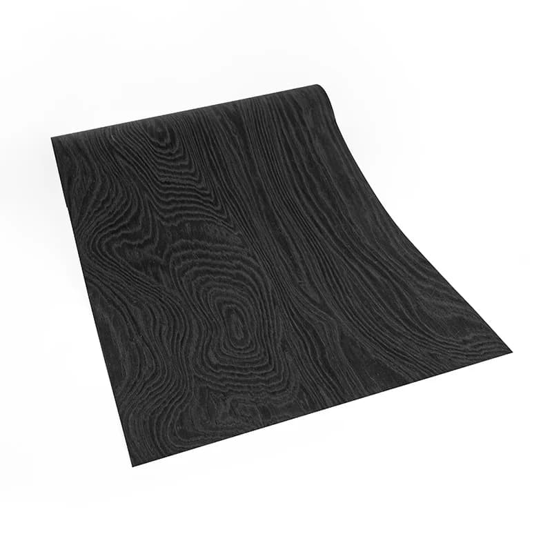 Feuille de placage de bois décorative de placage de boule de noyer noir pour le panneau stratifié de