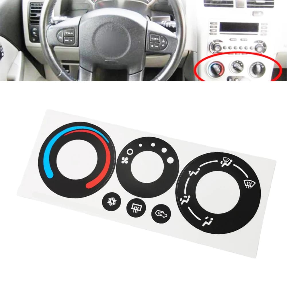 Autocollant de réparation pour bouton de panneau de commande de climatisation, 1 pièce, adapté pour 