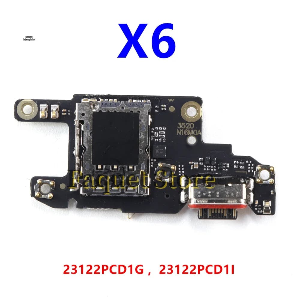 Port de chargement USB pour Xiaomi Poco X6 / X6 Pro, câble flexible ruban, carte de connecteur de Do