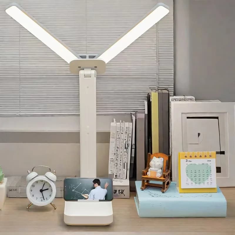 Lampe de bureau LED lampe de Table Rechargeable USB 3 niveaux Dimmable tactile éclairage de bureau P