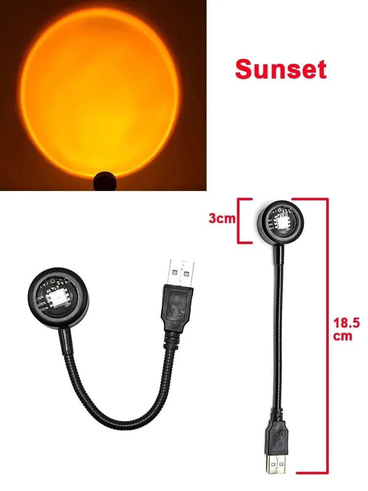 MeeToo USB coucher de soleil humeur lampe projecteur Led néon veilleuse pour salon décor chambre fon