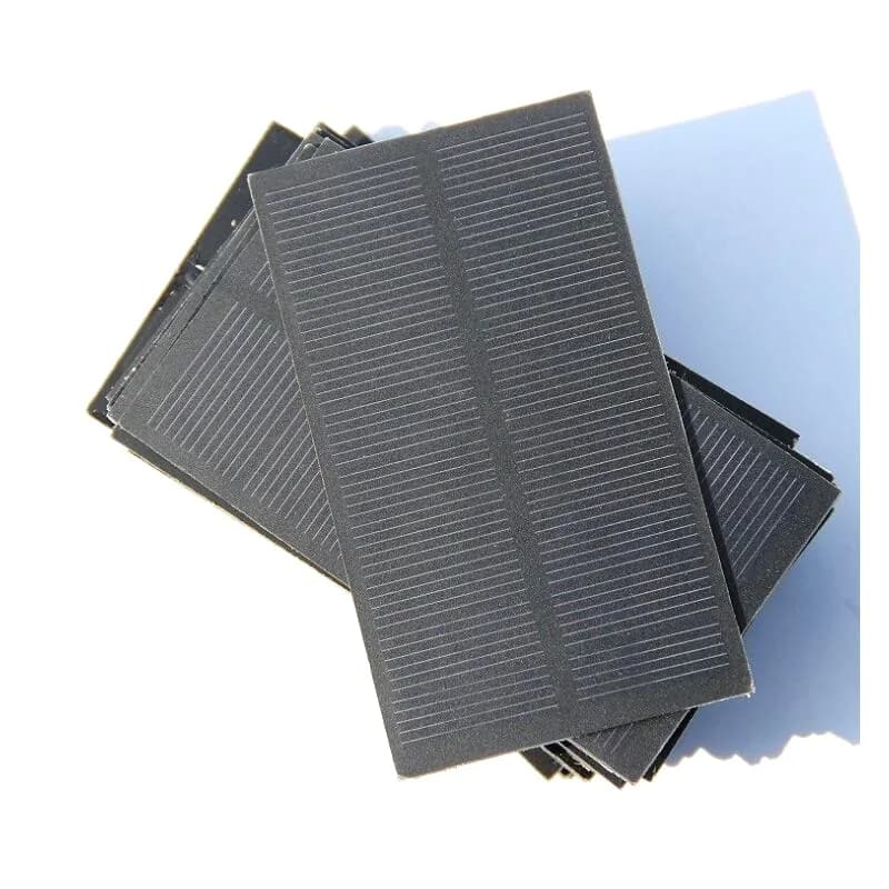Panneau solaire monocristallin 1W 5V PET laminé 107x61mm pour charge de batterie 3.7V, jouets solair